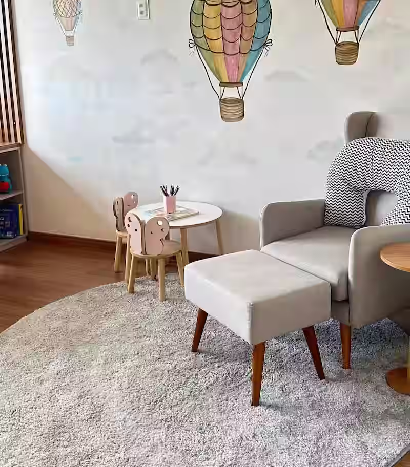 Sala de atendimento infantil em fonoaudiologia em BH